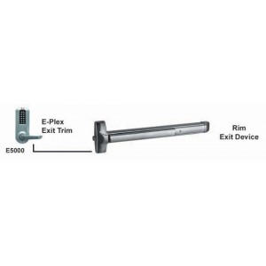 Advantex Rim Exit Device W/Kaba E5000